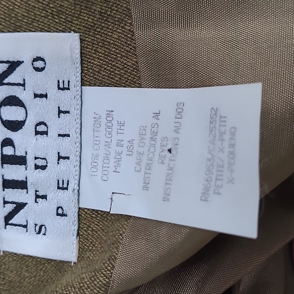 Nipon Studio Petite Military Inspired Cropped Jacket Women's sz. 2P - Picture 11 of 13